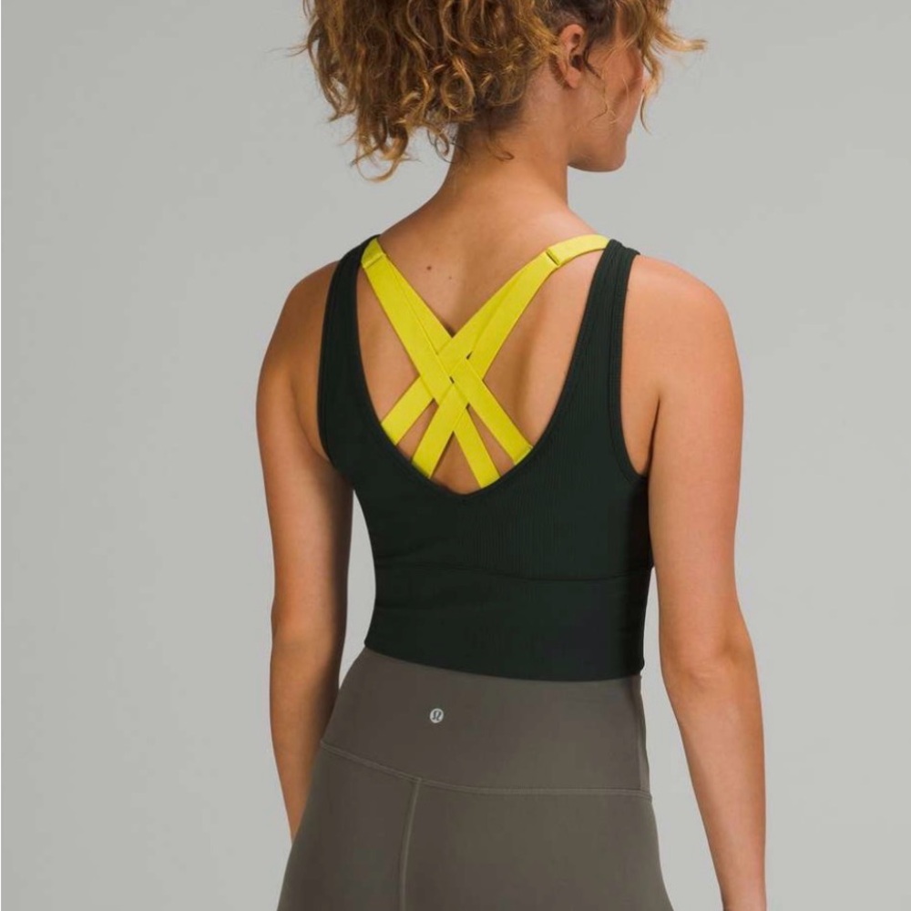 Lululemon Power Pivot Tank Top *Rib rainforest green